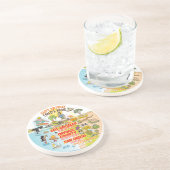 Sunny California Essbare Zuckerguss Runde Getränkeuntersetzer (Seite)