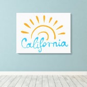 Sunny California Logo Leinwanddruck (Insitu (Holzboden))