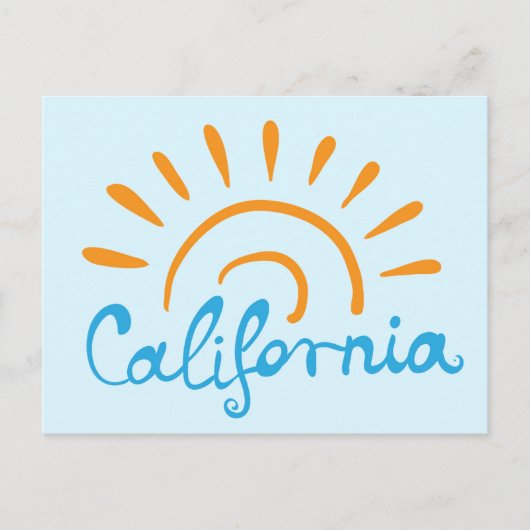 Sunny California Logo Postkarte (Vorderseite)