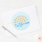 Sunny California Logo Runder Aufkleber (Umschlag)