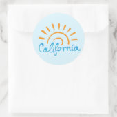 Sunny California Logo Runder Aufkleber (Tasche)