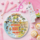 Sunny California Pappteller (Party)