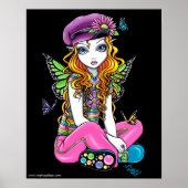 "Sunny" Candid Butterfly Rainbow Feed Posters Poster (Vorne)