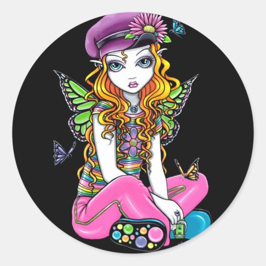 "Sunny" Canyed Butterfly Rainbow Fairy Stickers (Vorderseite)