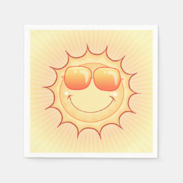 Sunny Cartoon Paper Napkin Serviette