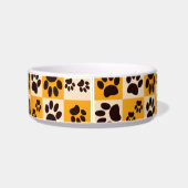 Sunny Cat Paw Print Checkerboard Napf (Rückseite)