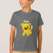 Sunny Ciao Puppy – Fun Yellow Dog Kids' T-Shirt (Vorderseite)