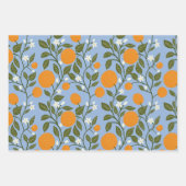 Sunny Citrus Orange Grove Muster Geschenkpapier Set (Vorderseite 3)