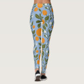 Sunny Citrus Orange Grove Muster Leggings (Rückseite)