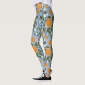 Sunny Citrus Orange Grove Muster Leggings (Links)