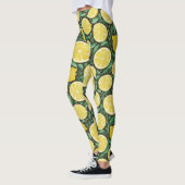 Sunny Citrus Symphony lemons Muster Leggings (Links)