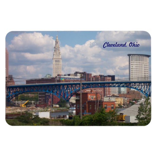 Sunny Cleveland Ohio Magnet (Horizontal)