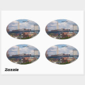 Sunny Cleveland Ohio Oval Sticker (Blatt)