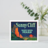 Sunny Cliff Pear Crate LabelMedford, OR Postkarte (Stehend Vorderseite)