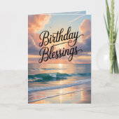 Sunny Coast Birthday Wishes Karte (Vorderseite)