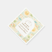 Sunny Coastal Beach Baby Shower Serviette (Ecke)