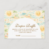Sunny Coastal Beach Diapper Raffle Begleitkarte (Vorderseite)