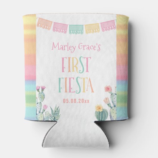 Sunny Colors Cactus Mexican Theme First Fiesta Dosenkühler (Rückseite)