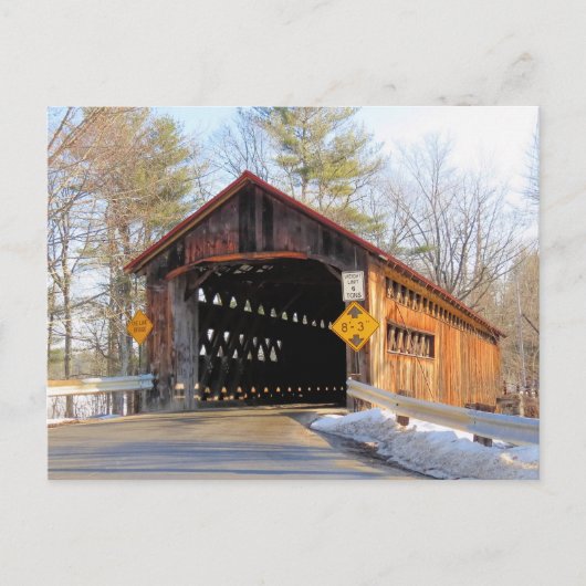 Sunny Coombs Covered Bridge Postkarte (Vorderseite)