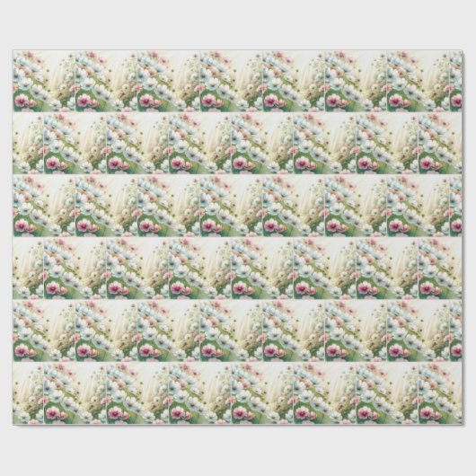 Sunny Cosmos Garden Geschenkpapier (Flach)