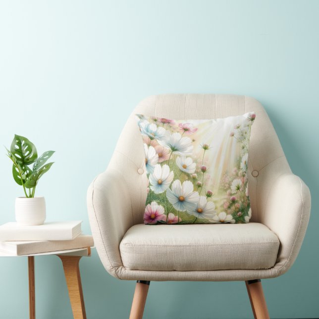 Sunny Cosmos Garden Kissen (Stuhl )