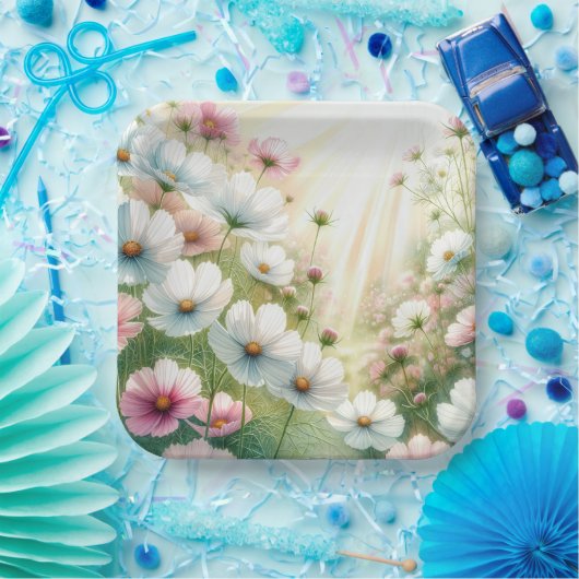 Sunny Cosmos Garden Pappteller (Party)