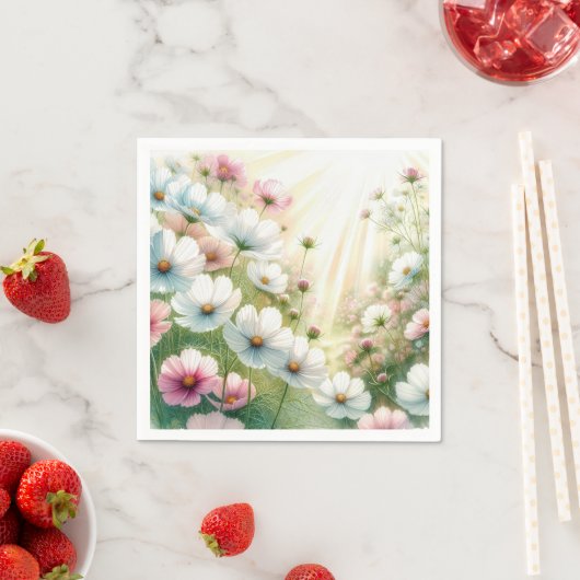 Sunny Cosmos Garden Serviette (Beispiel)