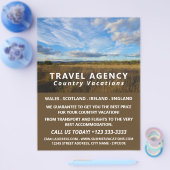 Sunny Country Scene, Reiseagentur Adververt Flyer (Einzeln)