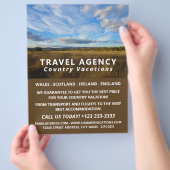 Sunny Country Scene, Reiseagentur Adververt Flyer (Hand)
