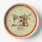 Sunny Crazy Quilt Nähsaal Wall Uhr