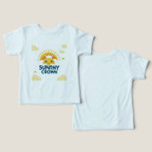Sunny Crown Niedlich Cartoon Sun T - Shirt (Design Vorderseite & Rückseite)