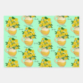 Sunny Daffodils Happy Birthday Add Name 3 Geschenkpapier Set (Vorderseite 3)