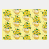 Sunny Daffodils Happy Birthday Add Name 3 Geschenkpapier Set (Vorderseite 2)