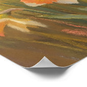 Sunny Daffodils - Pastel Painting Style Art Poster (Ecke)