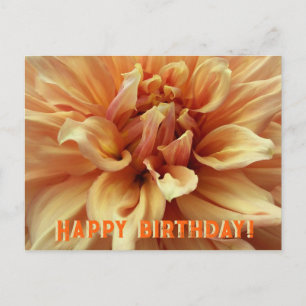 Sunny Dahlia / Happy Birthday Holiday Postcard Feiertagspostkarte