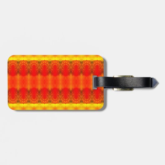 Sunny Daisy Ikat 2 Miami Gepäckanhänger (Rückseite horizontal)