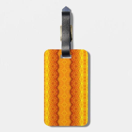 Sunny Daisy Ikat 3 Gepäckanhänger (Rückseite vertikal)