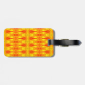 Sunny Daisy Ikat 4 Miami Gepäckanhänger (Rückseite horizontal)