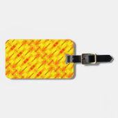 Sunny Daisy Ikat 4 Sangria Gepäckanhänger (Vorderseite horizontal)