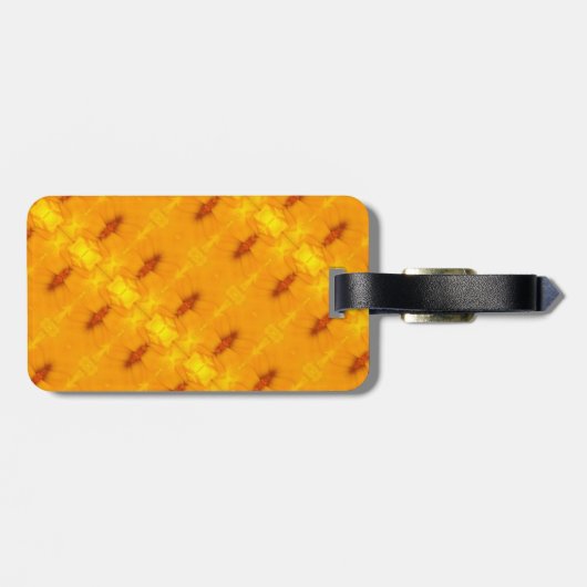 Sunny Daisy Ikat Gepäckanhänger (Rückseite horizontal)