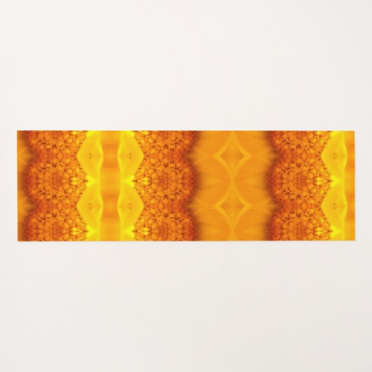 Sunny Daisy Ikat Pouf Yogamatte (Rückseite (Horizontal))