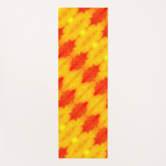 Sunny Daisy Ikat Too 8 Sangria Yogamatte (Vorderseite)