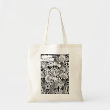 Sunny day - Black and White Surreal Botanical Art