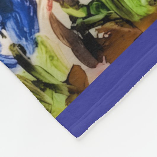 Sunny Day Blue Tulips Fleecedecke (Ecke)