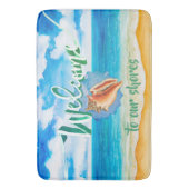 Sunny Day Seabreeze Willkommen Badematte (Vorderseite Vertikal)