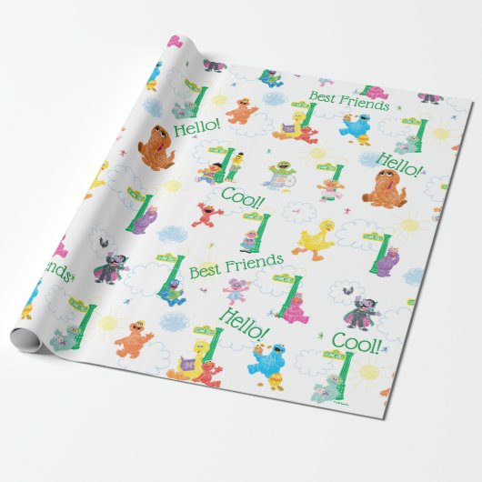 Sunny Day Sesame Street Pattern Geschenkpapier (Ungerollt)