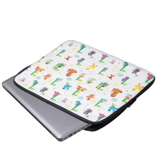 Sunny Day Sesame Street Pattern Laptopschutzhülle (Vorne Knopf)