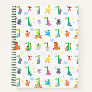 Sunny Day Sesame Street Pattern Notizblock