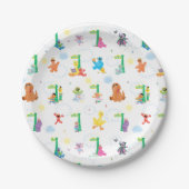 Sunny Day Sesame Street Pattern Pappteller (Vorderseite)