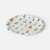 Sunny Day Sesame Street Pattern Pappteller (Schrägansicht)